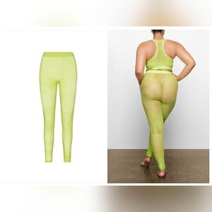 SKIMS Perforated Seamless Legging Lime Womens 3X NWT